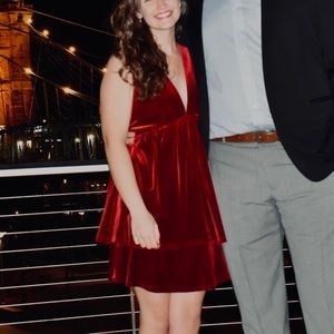 Red Velvet Formal Dress